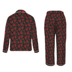 Baha Ranch Colores De Mexico Red Roses Satin Pajama Set Baha Ranch Western Wear