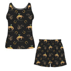Baha Ranch Rodeo Cowboy Shorts Tank Lounge Pajama Set Made in America Baha Ranch Western Wear