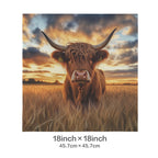 Baha Ranch Beautiful Highland Velvety Soft Pillow Cover Made in America Baha Ranch Western Wear