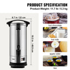 Commercial Coffee Urn 110 Cup Stainless Steel Coffee Dispenser Fast Brew