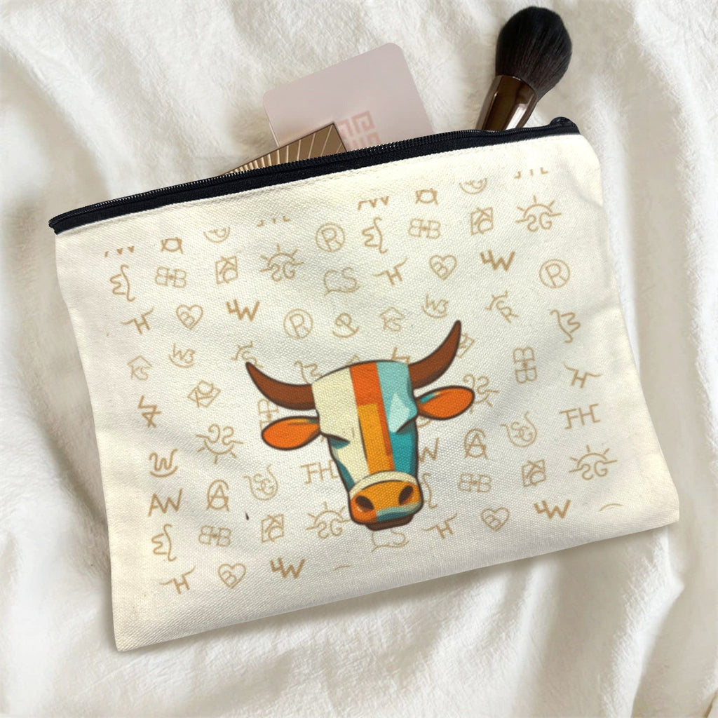 Baha Ranch Brands with Steer pack of 5 bags Cosmetic Bag Made in America Baha Ranch Western Wear