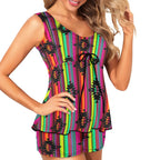 Baha Ranch Neon Aztec Tankini & Boy Shorts Swim Set Baha Ranch Western Wear