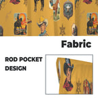 Vintage Cowboy Collage Western Curtains 28" x 40" Made in America Baha Ranch Western Wear