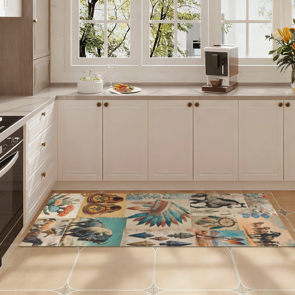 Baha Ranch Bohemian Southwest Floor Rug Runner Indoor 60" x 22" Made in America Baha Ranch Western Wear