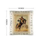 Baha Ranch Vintage Rodeo Stamp Throw Pillow Made in America Baha Ranch Western Wear