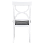 TOPMAX 6-Piece Wood Dining Table Set Kitchen Table Set with Upholstered Bench and 4 Dining Chairs, Farmhouse Style,Gray+White (old sku: SP000003AAK)