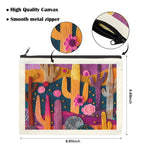 Printed Cactus Cosmetic Bag Pack of 5 Made in America Baha Ranch Western Wear
