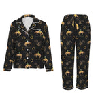 Baha Ranch All Cowboy Western Satin Long Pajamas Baha Ranch Western Wear