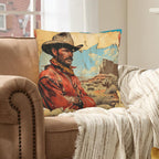 Rugged Cowboy Velvety Soft Pillow Case Made in America Baha Ranch Western Wear