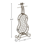 Cello Shape Wine Bakers Rack, Freestanding Wine Rack with Storage Bottle, Wine Storage Home Bar for Liquor and Wine, Organizer for Kitchen, Dining Room