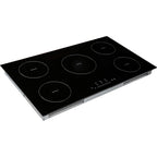 Electric Cooktop, 5 Burners, 36'' Induction Stove Top, Built-in Magnetic Cooktop 9200W, 9 Heating Level Multifunctional Burner, LED Touch Screen w/ Child Lock & Over-Temperature Protection