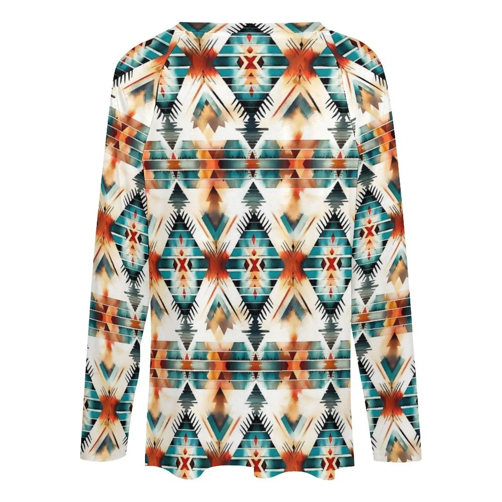 Baha Ranch Western Aztec Long Sleeve Top Baha Ranch Western Wear