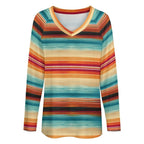 Baha Ranch Long Sleeve Southwestern Serape Top Baha Ranch Western Wear