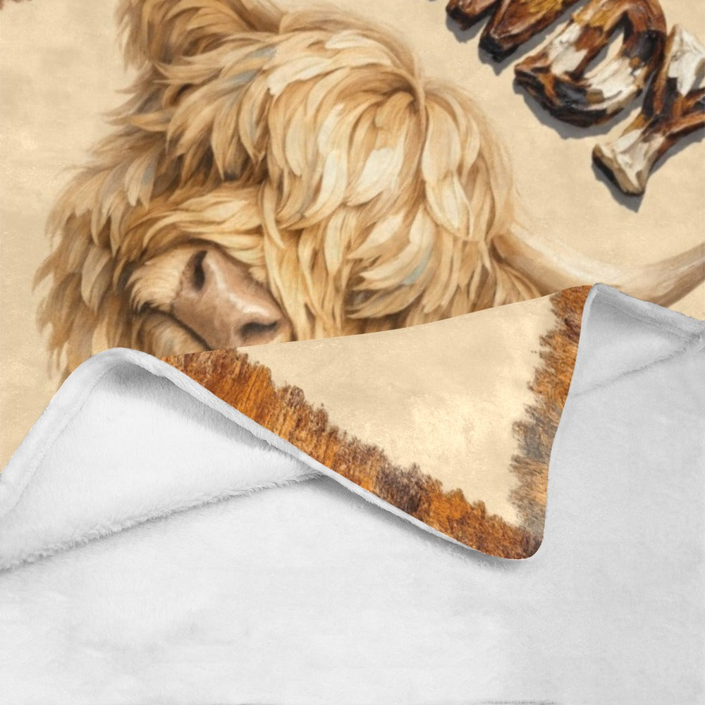 Baha Ranch Howdy Highland Throw Blanket 60" x 80" Made in America Baha Ranch Western Wear