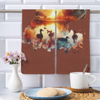 Labrador Retriever Duck Hunting Kitchen Set of 2 Dish Towels Made in America Baha Ranch Western Wear
