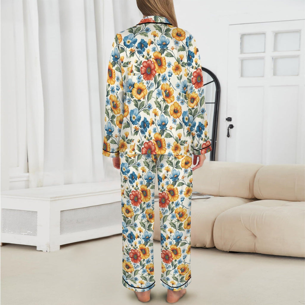 Baha Ranch Colores De Mexico Spring Florals Satin Pajamas Baha Ranch Western Wear