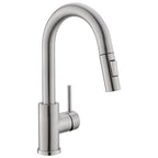 Sink Faucet, Brushed Nickel Kitchen Faucets with Pull Down Sprayer, Bathroom Sink Faucets Mini Bar Prep Faucet