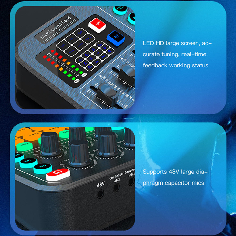 Fashion Minimalist Sound Card Support 48v Microphone