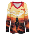 Baha Ranch Western Print Long Sleeve Top Baha Ranch Western Wear