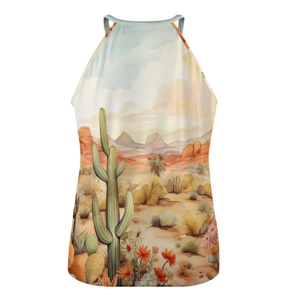 Cactus Desert Women's Tank Top Baha Ranch Western Wear