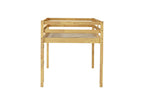 Solid Wooden, Rubber Wooden Twin Loft Bed with Ladder, Bed Platform of Strengthened Slats, Natural