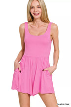 Zenana Double Layered Tank Romper