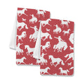 Red Rodeo Cowboy Set of 2 Dish Towels Made in America Baha Ranch Western Wear