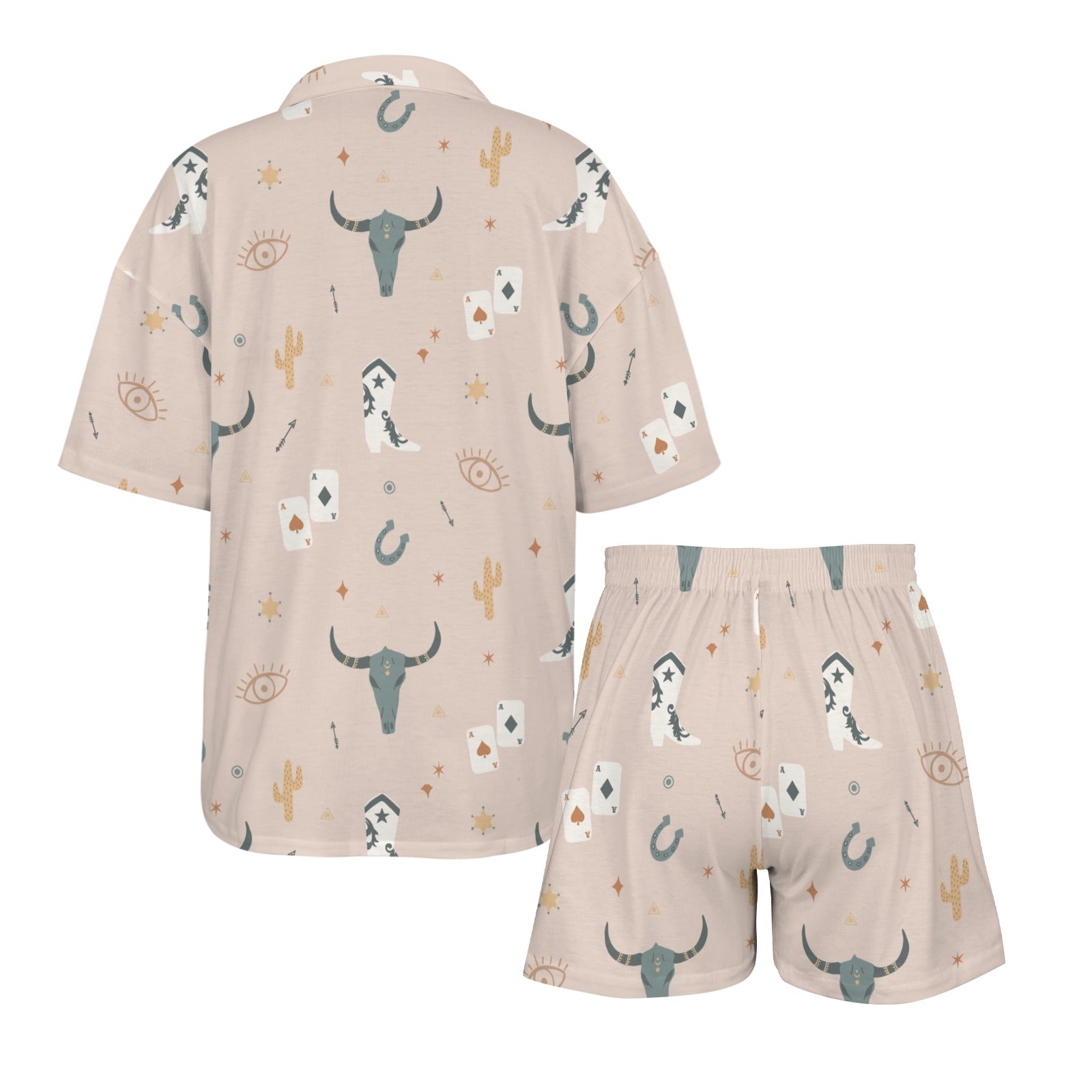 Baha Ranch Bulls & Boots Women's Pajama Set Made in America Baha Ranch Western Wear