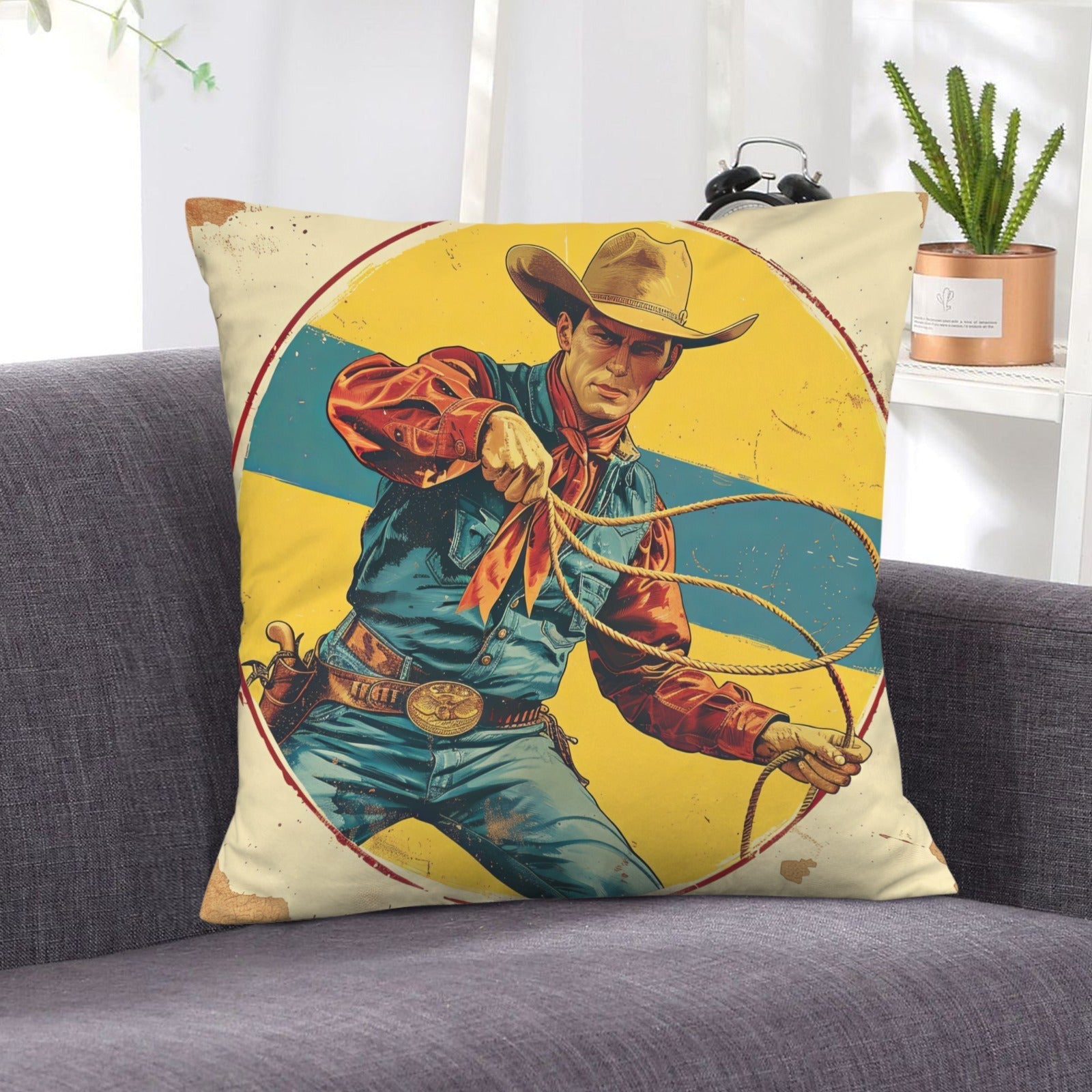 Baha Ranch Rodeo Cowboy Velvety Soft Pillow Case Made in America Baha Ranch Western Wear