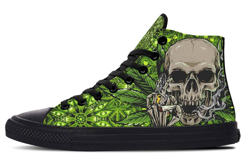 Printed Couple High Top Canvas Shoes