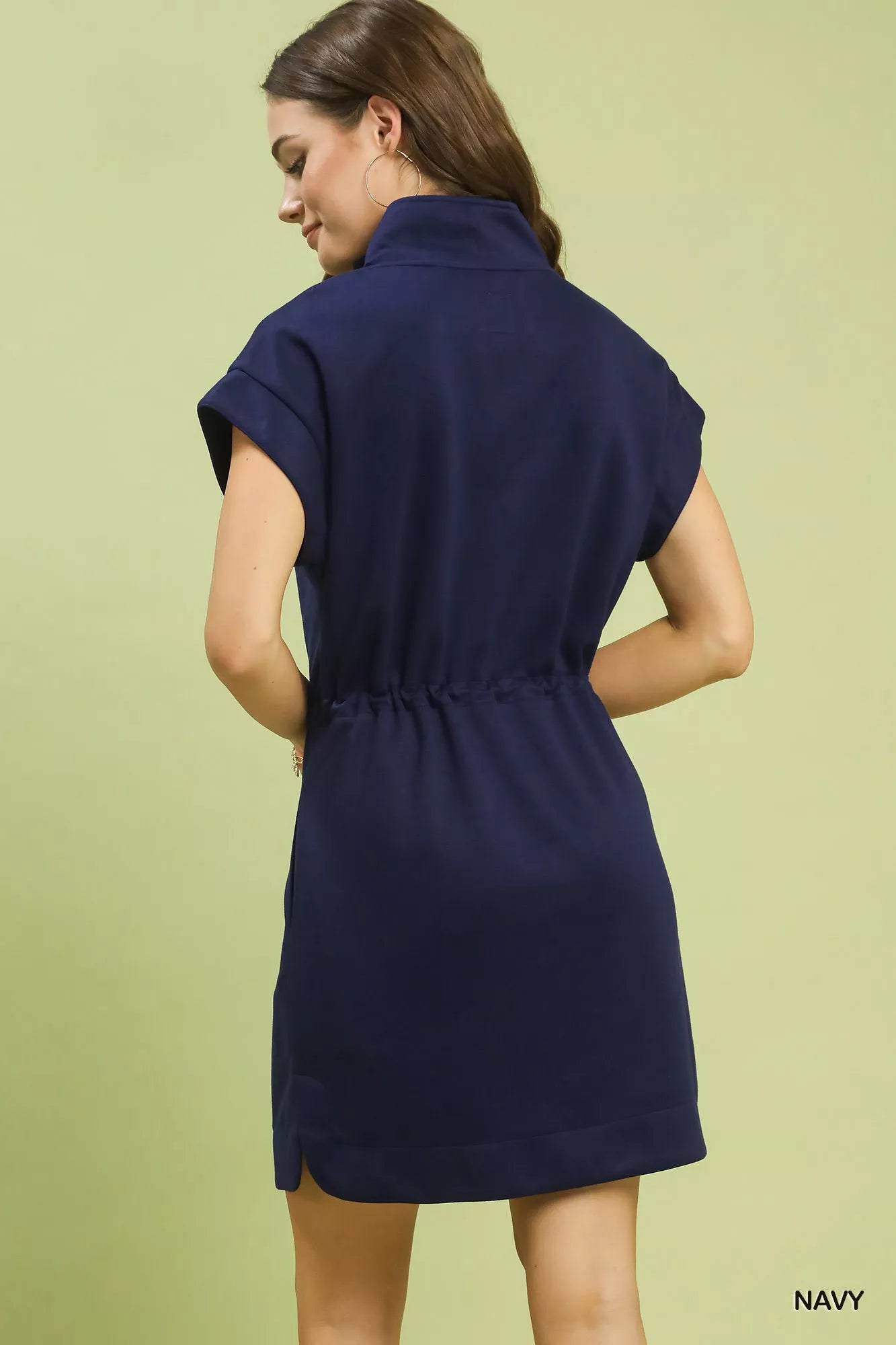 Umgee Dolman Sleeve Zip Detail Dress