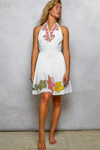 POL Floral Halter Neck Flowy Dress