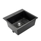 25 inch Granite Kitchen Sink Top Mount Single Bowl Drop-In Basin for RV Bar
