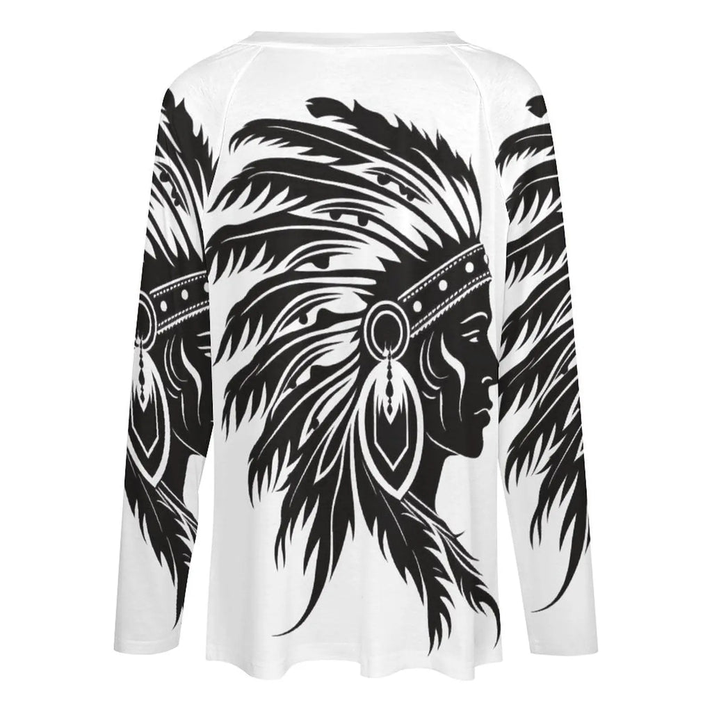 Baha Ranch Western Print Long Sleeve top Baha Ranch Western Wear