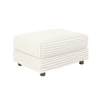 102.4 'Plush Corduroy 4-Seat Sofa,Modern Comfy Upholstered Sofa Cloud Couch,Deep Seat Couches with Soft Pillows and Movable Ottoman,Convertible Sofa Lounge Chair,for Living Room,Apartment,Office,Beige
