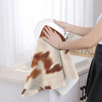 Cow Print Set of 2 Dish Towels made in America Kitchen Towels Baha Ranch Western Wear