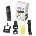 18X Zoom Telescope Lens for iPhone & Samsung Smartphones - Universal Clip & Tripod Included