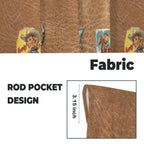 Vintage Cowgirl Window Curtains 28"x40" (2-Piece) Made in America Baha Ranch Western Wear