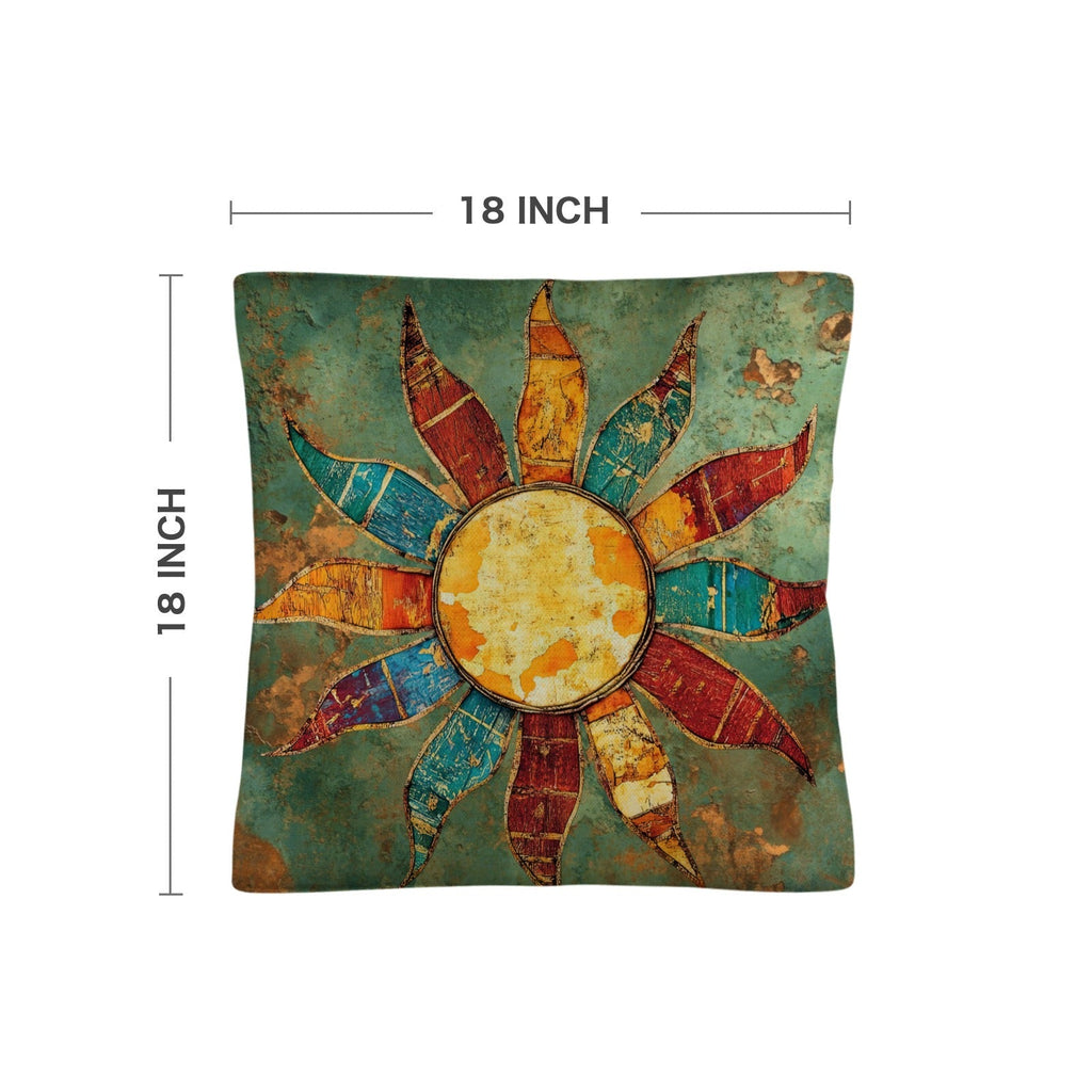 Colores de Mexico Sun Face Throw Pillow Case Made in America Baha Ranch Western Wear