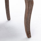 A&A Furniture Ultra Side Dining Chair with Thickened Fabric and Solid Wood Legs, Bronze Nail Head, Set of 2, Gray