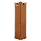 Glass Cabinet Lighted Corner Cabinet Corner Display Curio Cabinet, Glass Display With Light(Included)Bar Cabinet,Wine Cabinet with Adjustable Glass Shelves Carved Decoration OAK Light(Included)