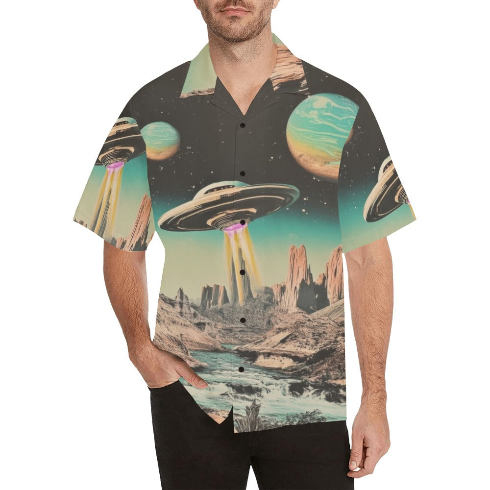 Baha Ranch Retro Pop Western Space Cowboy Camp Shirt Baha Ranch Western Wear