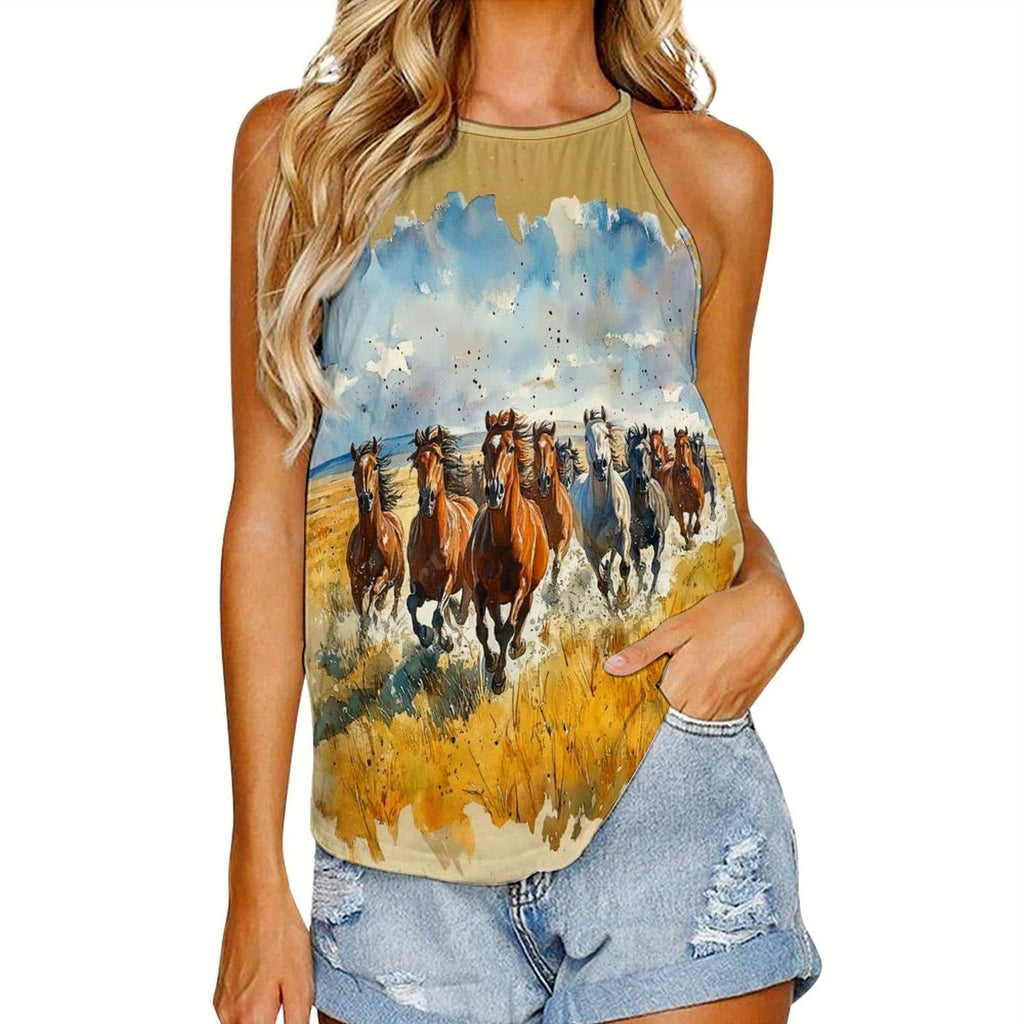 Baha Ranch Wild Horses Tank Top Baha Ranch Western Wear