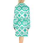 Turquoise Aztec Women's Western Bath Robe Baha Ranch Western Wear