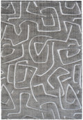 Nina Callie Gray and Ivory Recycled Polyester Area Rug