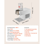 Snowflake Ice Machine, 132LBS/24H Snowflake Ice Maker, Ice-Shaver Machine with Stainless Steel Blade, Electric Snow Cone Maker with 0.48Gal Tank, 90S Fast Pre-Cooling, for Home & Small Gathering