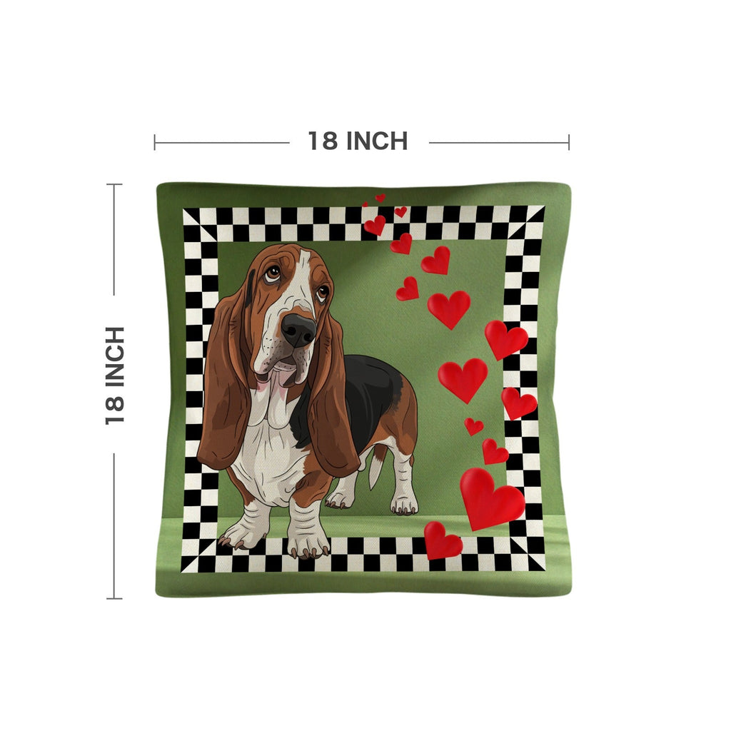 Basset Hound Throw Pillow Case Made in America Baha Ranch Western Wear