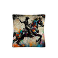 Painted Cowboy Throw Pillo Case Made in America Baha Ranch Western Wear