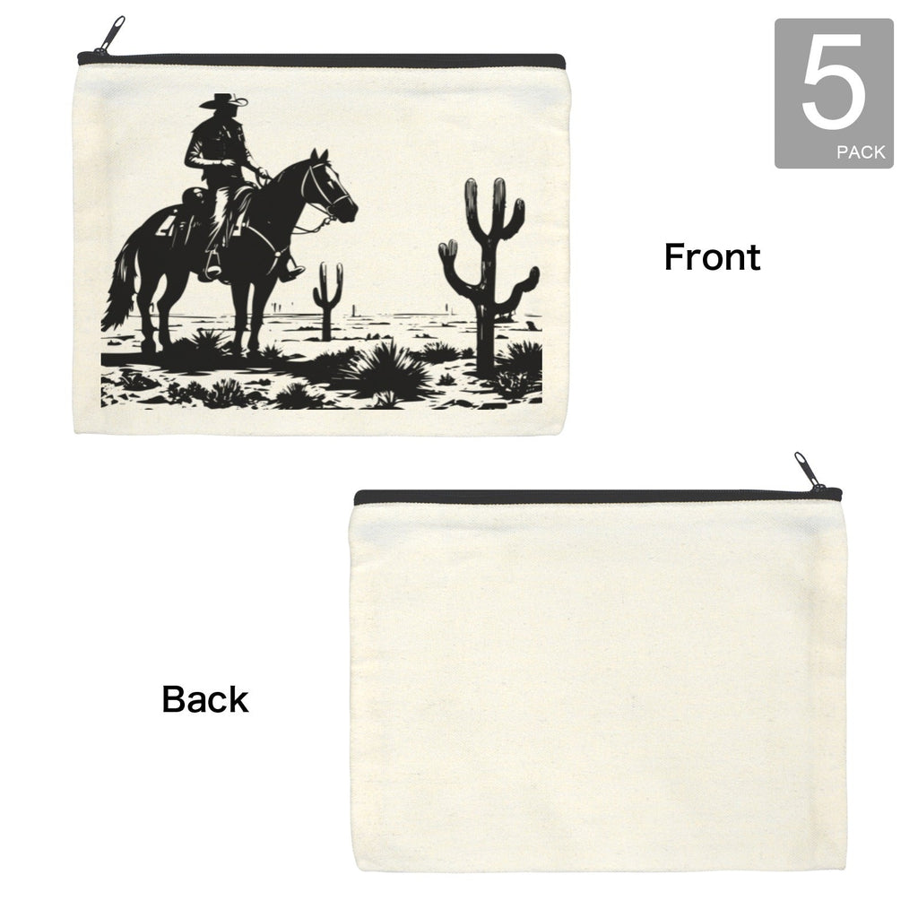 Black White Desert Cosmetic Bag Pack of 5 Made in America Baha Ranch Western Wear