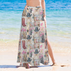 Baha Ranch Painted Cowgirl Beach Swim Coverup Skirt Baha Ranch Western Wear